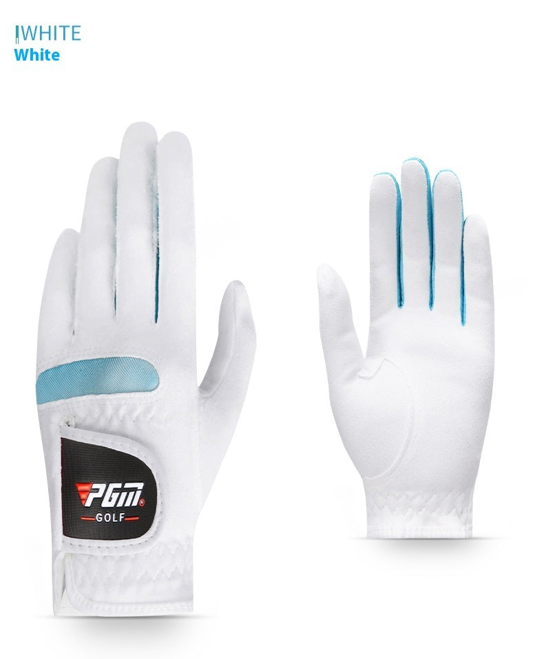 Golf Gloves Women's Microfiber Sports Gloves White