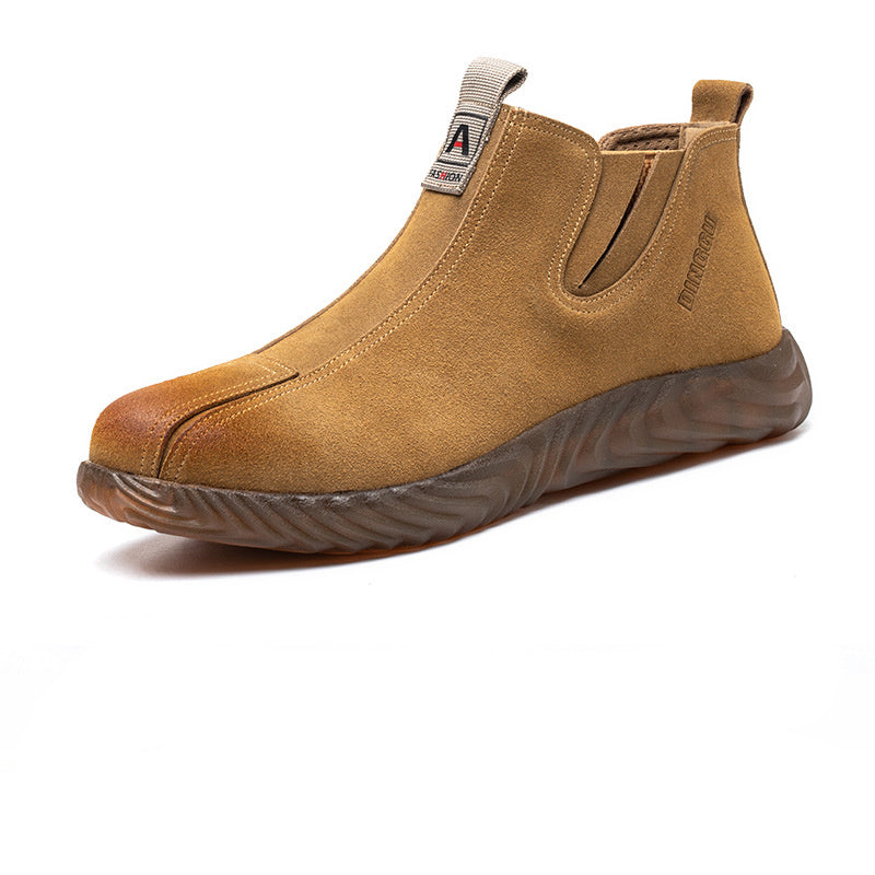 Men's Safety Shoes Anti-smashing Anti-piercing Lightweight Soft Sole 268huang