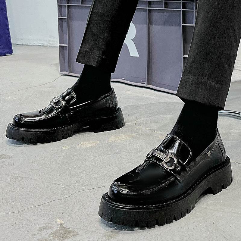 Black Hairstylist Korean Style British Casual Slip-On Shoes