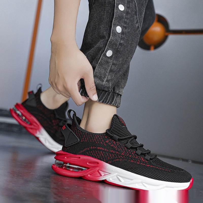 Cushion Shock Absorbing Running Shoes FSK552 Black And Red