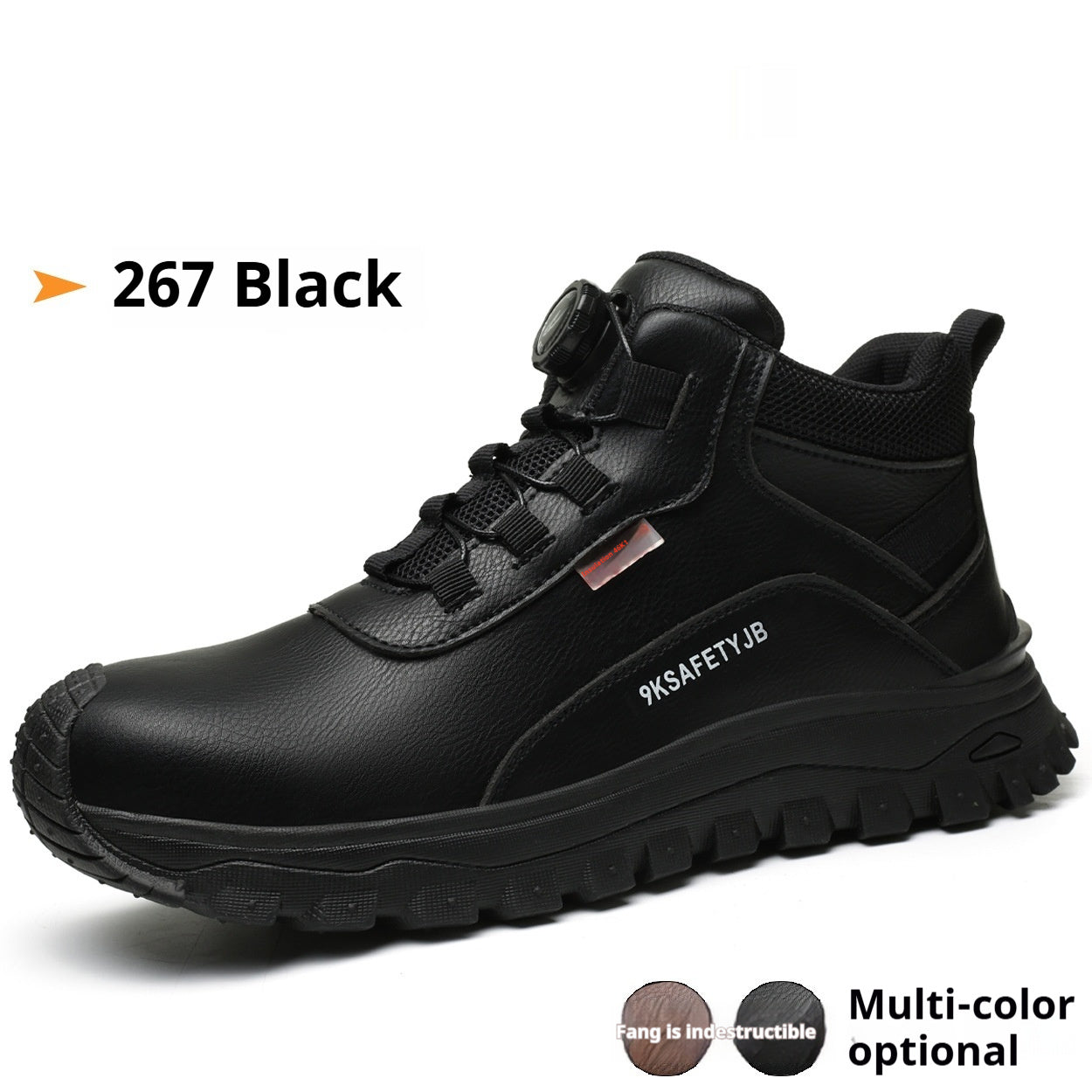 Flyknit Safety Comfortable Breathable Work Shoes 267 black