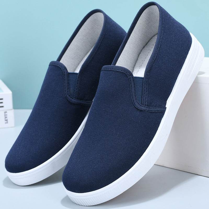 White Work Nurse Shoes Slip-on Non-slip Wear-resistant Blue