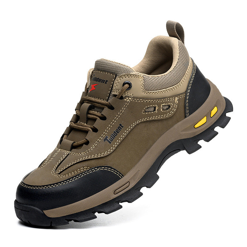 Anti Smashing Anti Piercing Breathable And Anti Odor Protective Shoes For Men Coffee