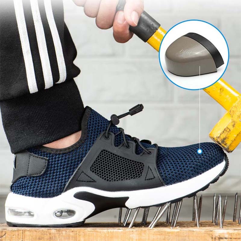 Four Seasons Fly Weaving Breathable Anti-static Safety Shoes