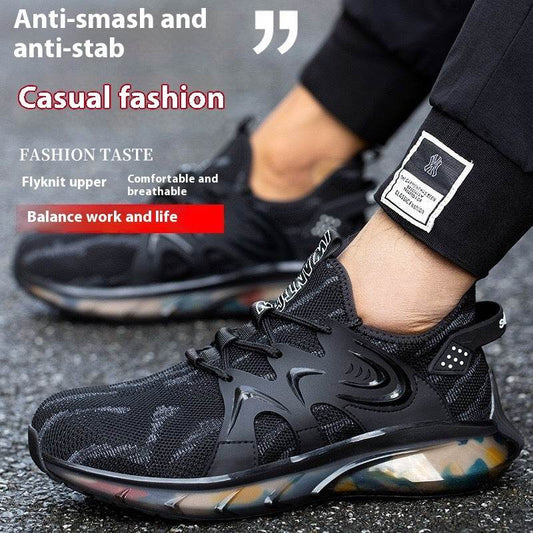 Steel Toe Cap Anti-smashing And Anti-penetration Soft Bottom Sports Anti-slip Safety Shoes