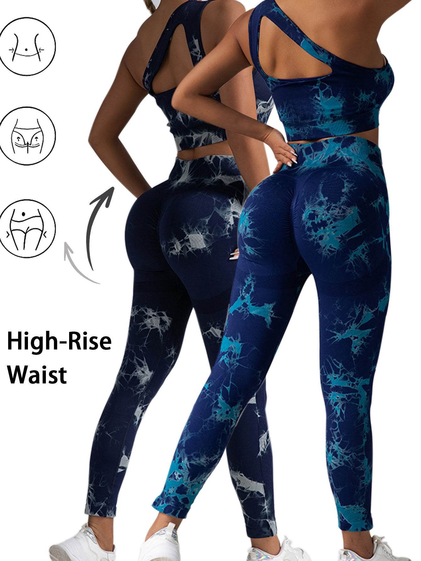 2pack Tie-dye Yoga Pants Seamless Yoga Pants - La Gaelliance DG ESsence