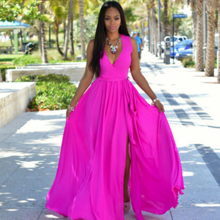Fashion Women's Loose Chiffon Sexy Dress