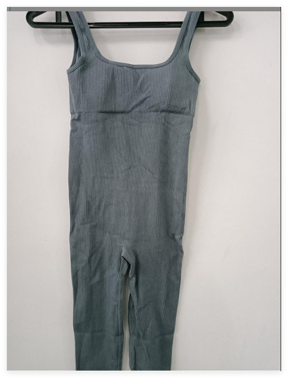 Women's Sleeveless Vest Bodysuit Grey