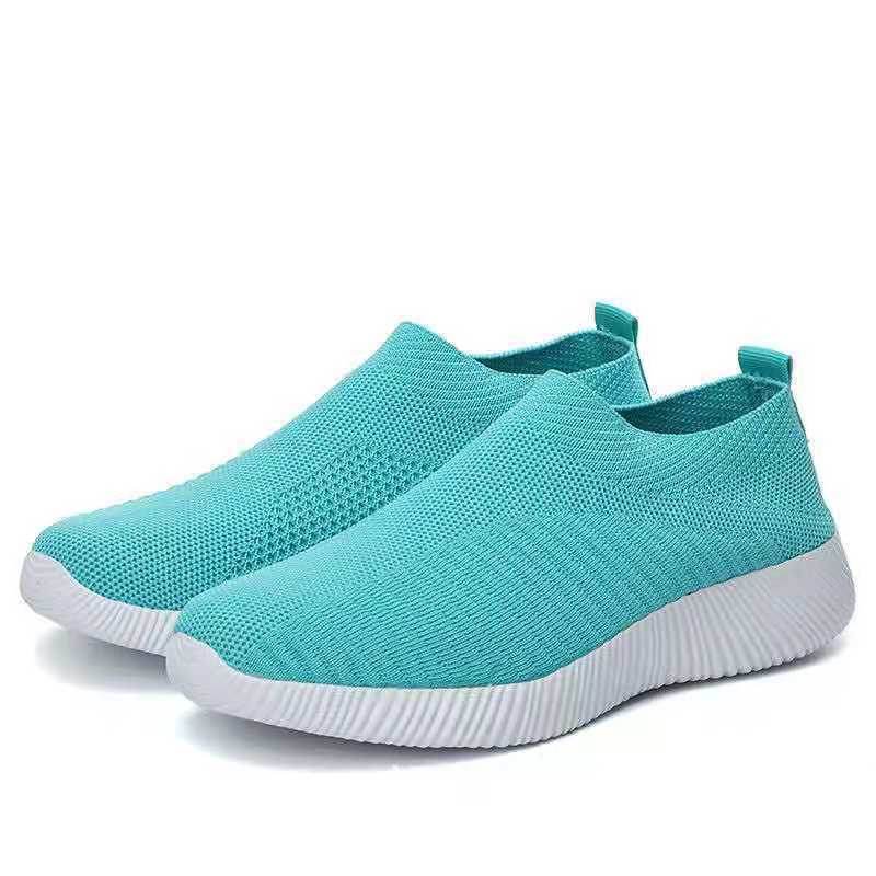 Flying Knit Sneakers Men's Mesh White Shoes Black Casual Sneakers Blue