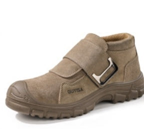 Fireproof Flower Safety Wear-resistant Steel Toe Cap Felt Buckle Welder Shoes The Second