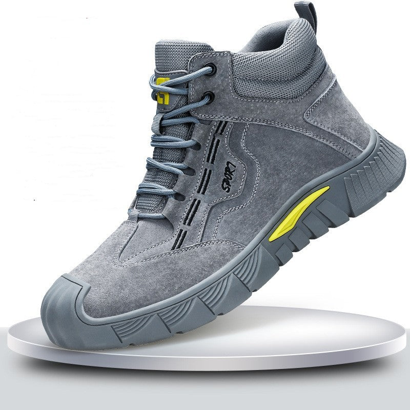 Anti-smash And Anti-puncture Steel Baothead Comfortable Soft Soled Safety Shoes Black gray