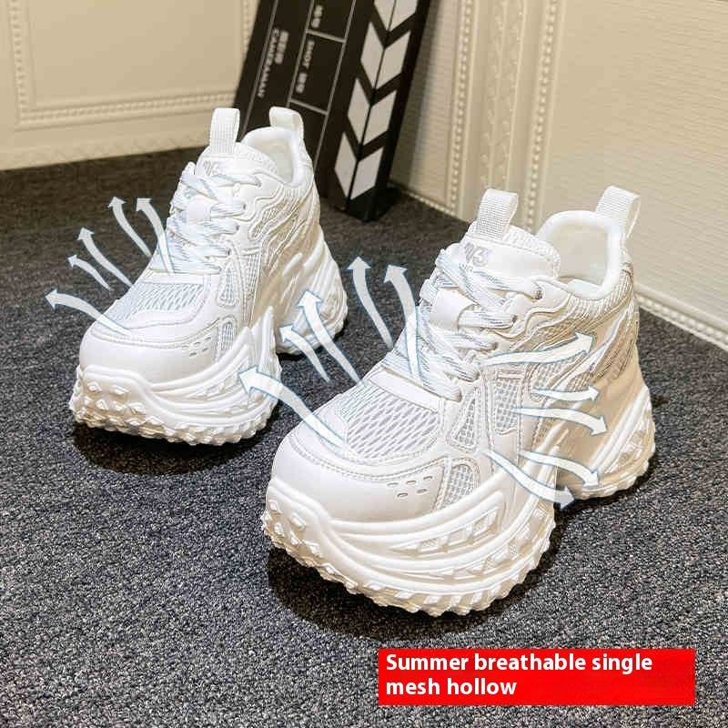 Height Increasing Insole Dad Shoes Women's Summer Summer Breathable Single Mesh