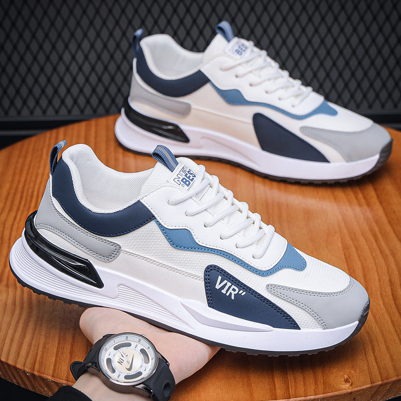 Spring Versatile Non-slip Wear-resistant Men's Shoes White