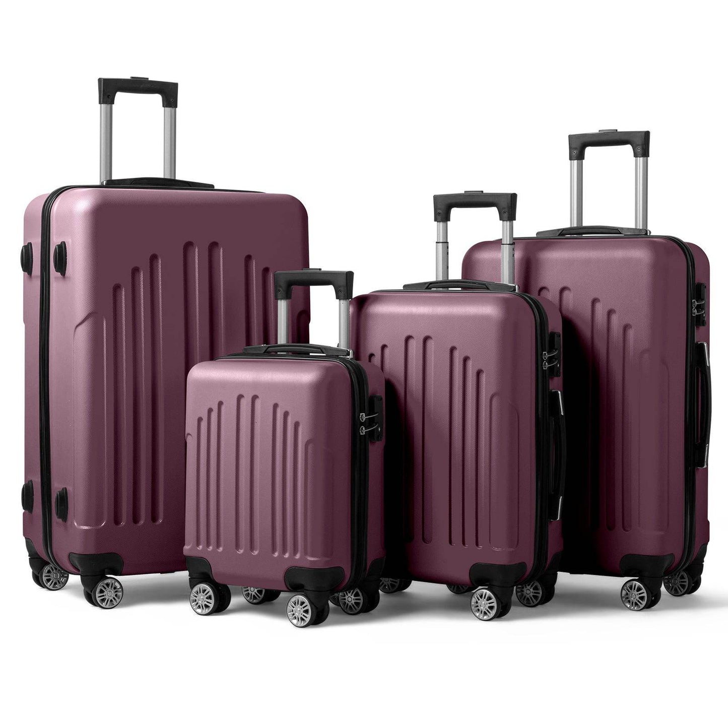 Vertical Striped Four In One Suitcase