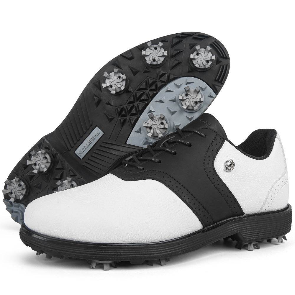 Plus Size Golf Shoe Movable Nail K06 Black And White