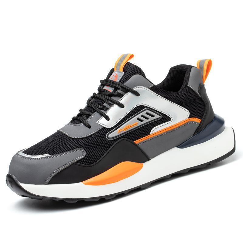 Safety Shoes Breathable Non-slip PU Sole Light Style Grey