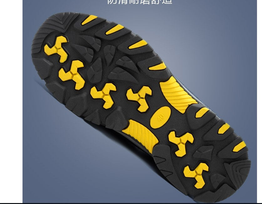 One-legged anti-smashing anti-piercing steel toe caps shoes Breathable and wear-resistant safety shoes anti-splashing hot welding shoes