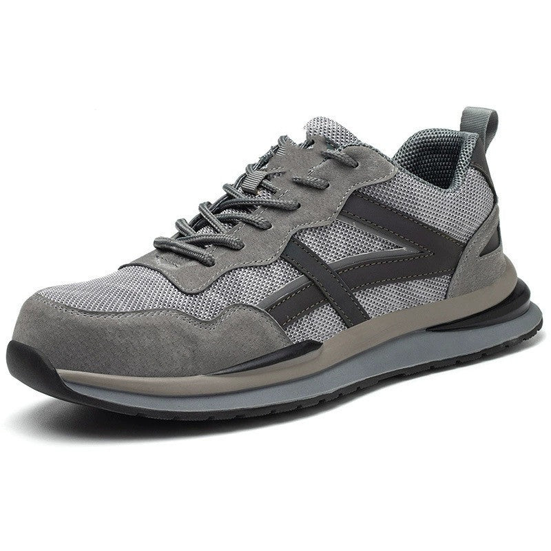 Safety Anti-smashing And Anti-penetration Steel Toe Cap Safety Shoes grey