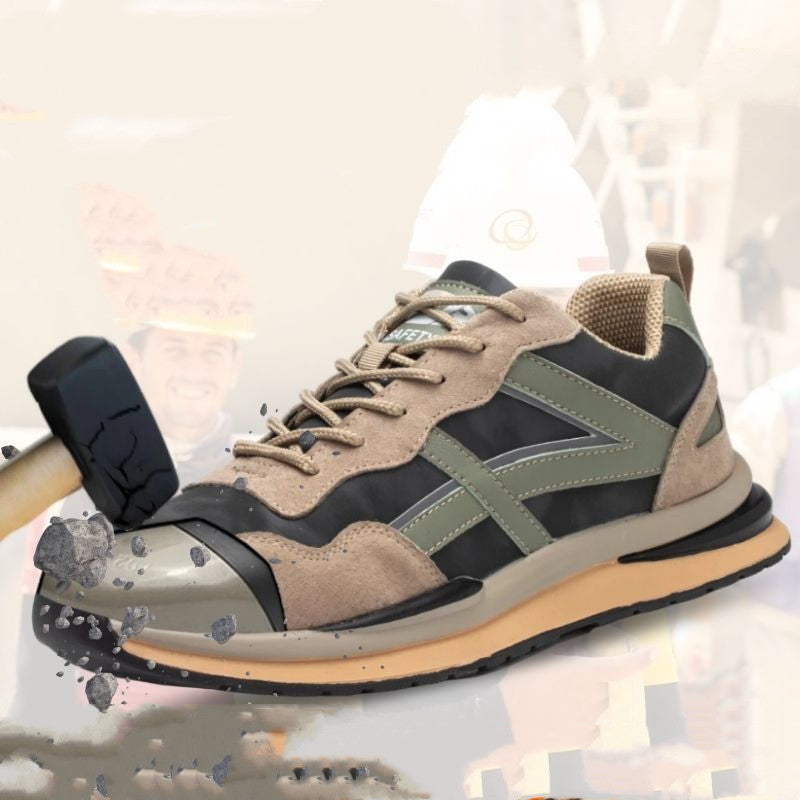 New Breathable Comfortable Safety Shoes Mesh Flying Woven Anti-smashing And Anti-penetration Safety Shoes Safety Shoes Work Shoes