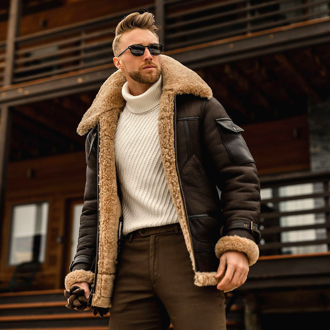 Winter Jacket Mens Military Fleece Warm Jackets Male Fur Collar Coats Army Tactical Jacket Coffee