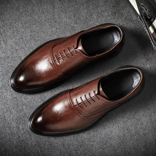 Pointed Casual Men's Shoes Business Work Leather Shoes