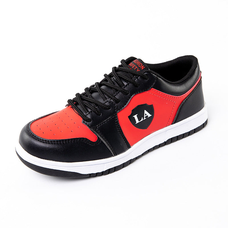Anti-Smash And Anti-Stab Rubber-Soled Safety Shoes Red A