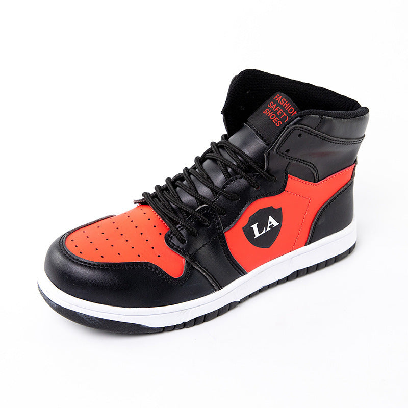 Anti-Smash And Anti-Stab Rubber-Soled Safety Shoes Red B