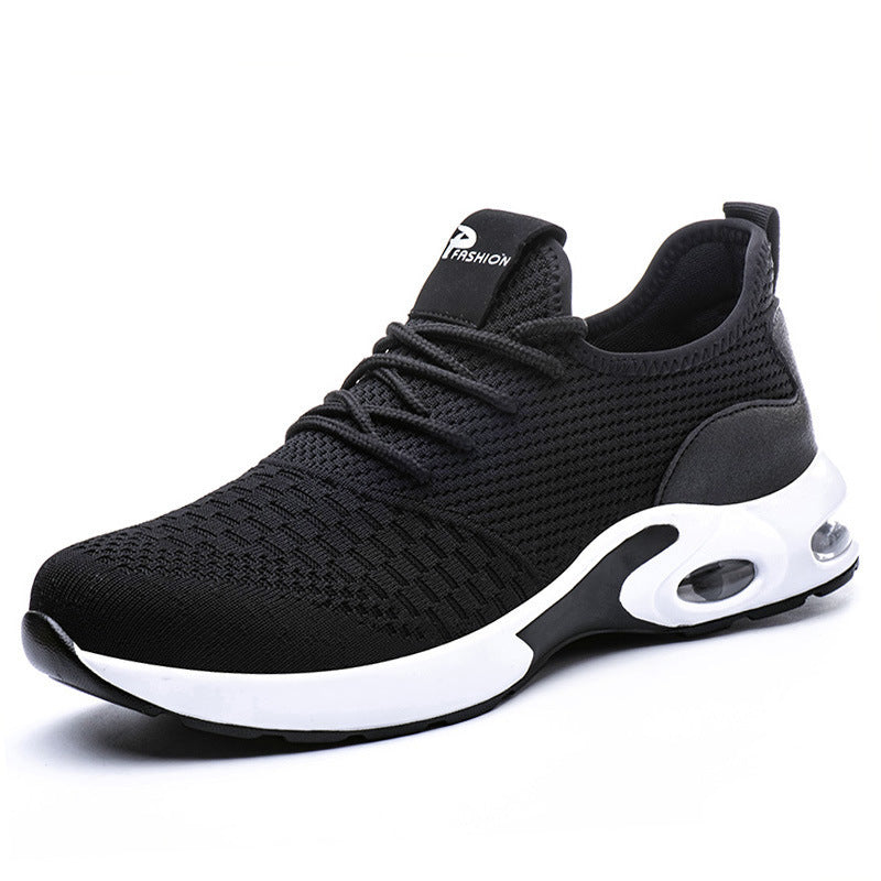 Breathable Lightweight Anti-Smash Safety Shoes Black