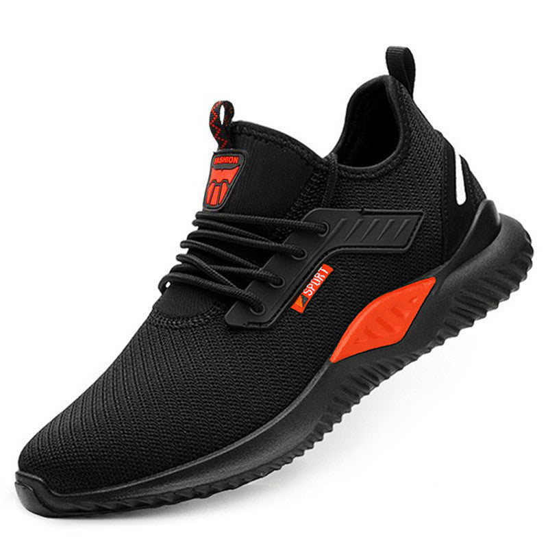Men's Safety Protection Anti Smashing And Anti Puncture Work Shoes Black