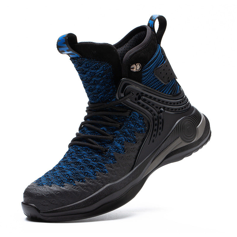 Flying Woven Breathable Protective Safety Work Shoes Blue