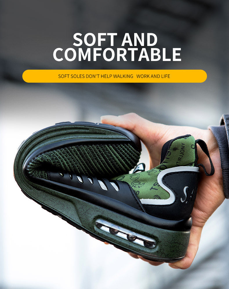 Steel Toe Wear-resistant Air Cushion Shock-absorbing Safety Work Shoes
