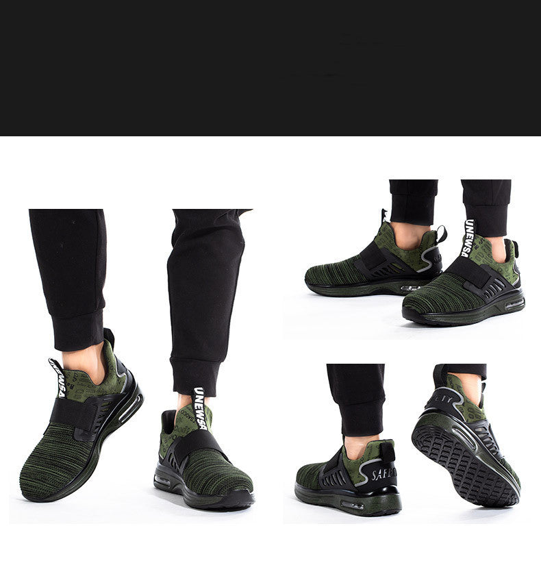Steel Toe Wear-resistant Air Cushion Shock-absorbing Safety Work Shoes