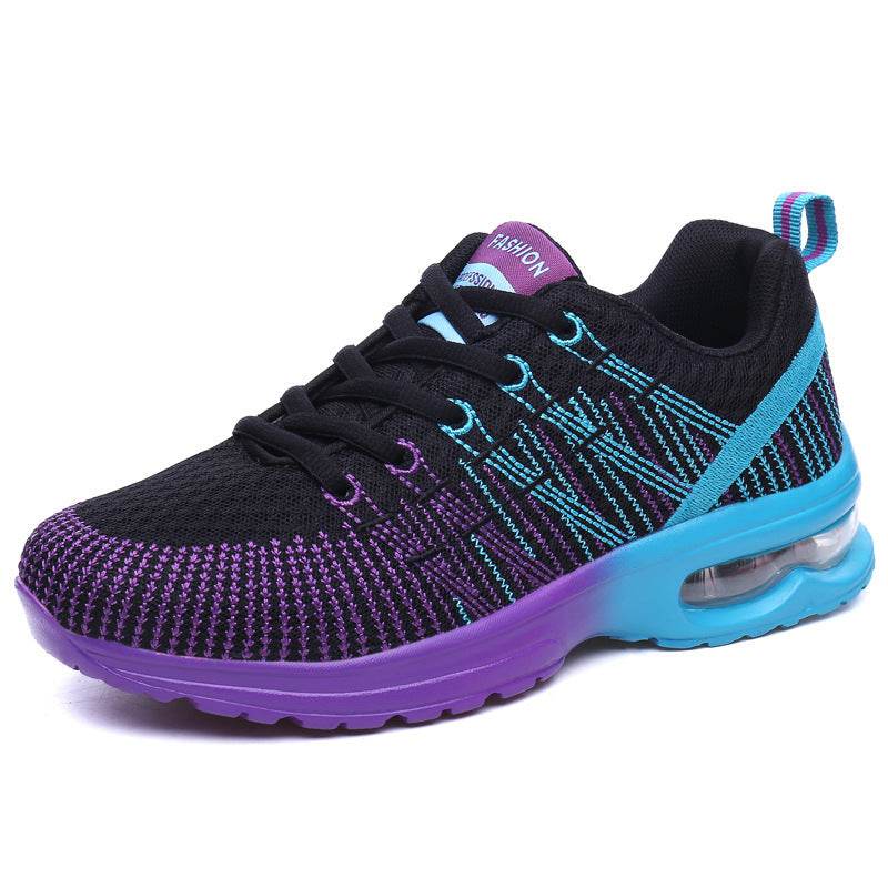 New Sports Shoes Casual Mesh Breathable Fitness Women's Shoes Black purple