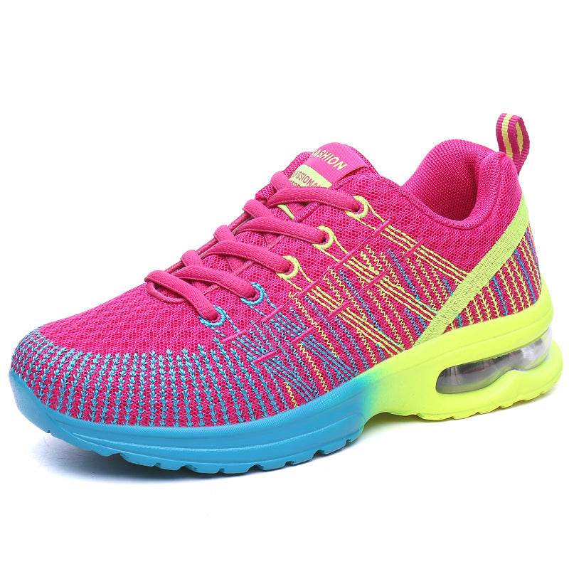 New Sports Shoes Casual Mesh Breathable Fitness Women's Shoes Plum red