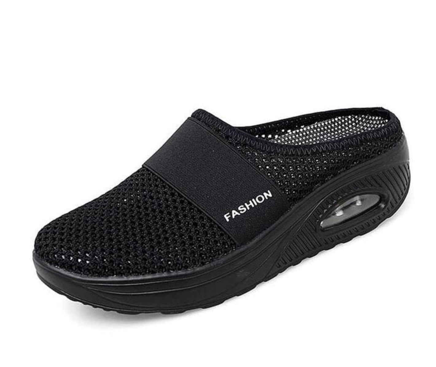 Sandals Women Breathable Non-slip Hollow Out Mesh Sandals Fashion Outdoor Ladies Shoes Black 43