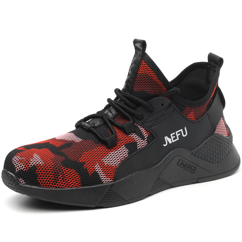 Safety shoes Red camouflage