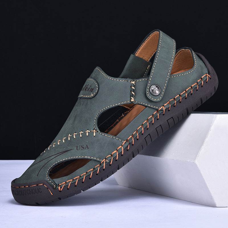 Men's Sandals Outdoor Leisure Dual Purpose Dark Green