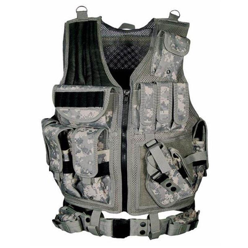 Tactical Vest Military Combat Army Armor Vests Molle Airsoft Plate Carrier Swat Vest Outdoor Hunting Fishing CS Training Vest ACU