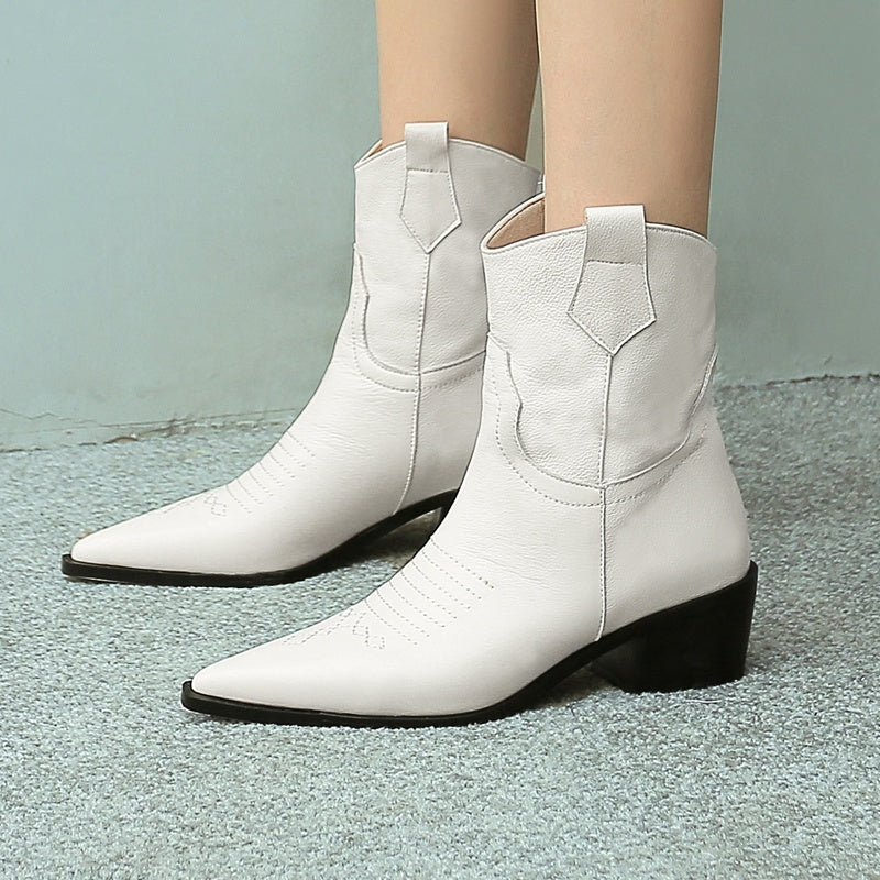 Pointed toe high heel boots