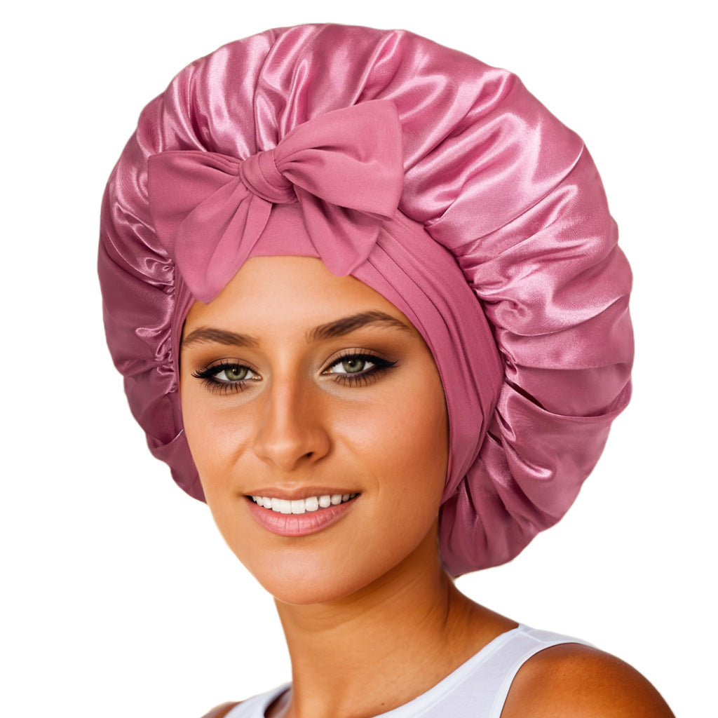 New Silk Bonnet For Sleeping Women Satin Bonnet Hair Bonnet Night Sleep Cap Scarf Wrap For Curly Hair With Tie Band For Curly Hair Dark Cameo Brown