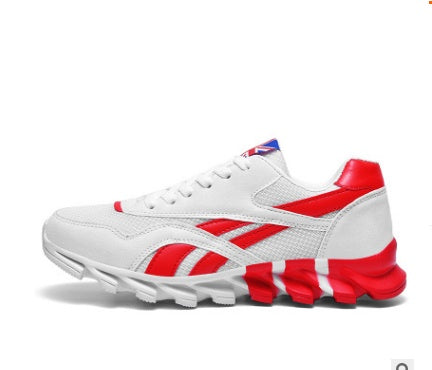 Casual shoes, men's sports, fashion, running shoes, comfortable, breathable mesh, men's shoes White