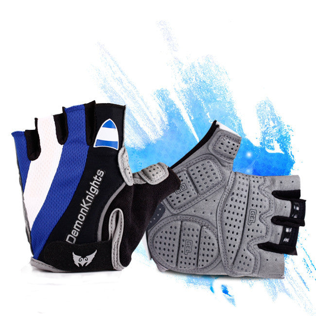 Summer gloves Half Finger riding gloves Blue