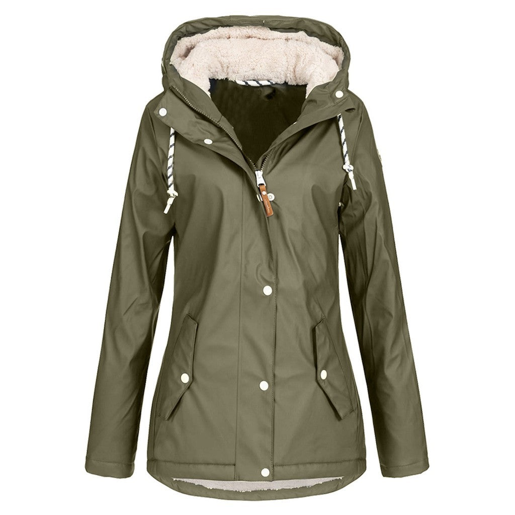 Outdoor Sports Jacket Women Winter Clothes Army Green