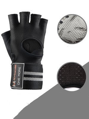 Weightlifting gloves breathable Black ash