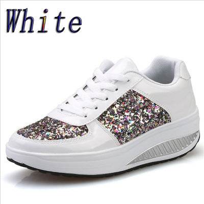Sequin women's sneakers White