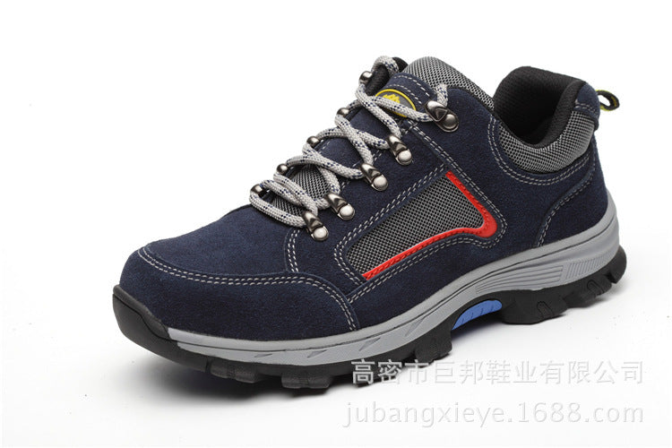 Steel Toe Anti-smash And Anti-piercing Safety Shoes Blue