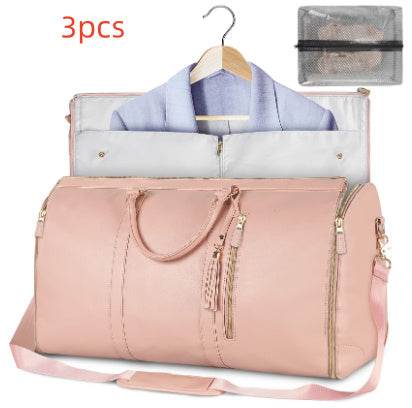 Large Capacity Travel Duffle Bag Women's Handbag Folding Suit Bag Waterproof Clothes Totes Set11