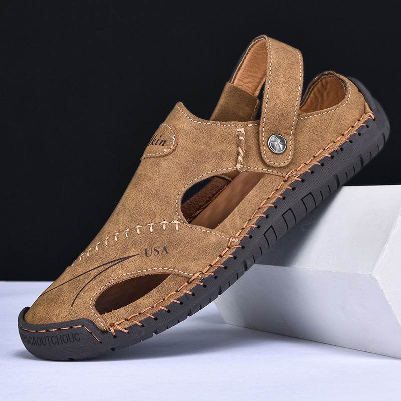 Men's Sandals Outdoor Leisure Dual Purpose Yellow Brown