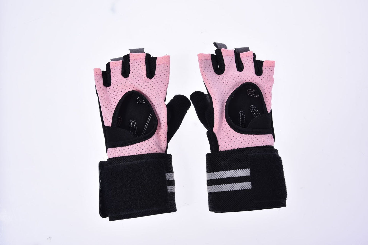 Weightlifting gloves breathable Black and pink