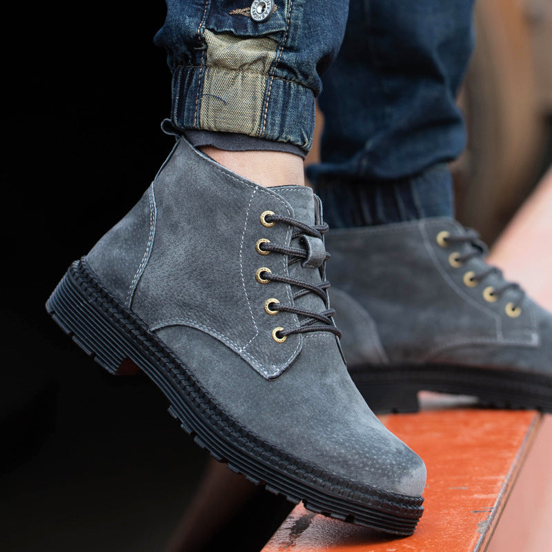 Men's safety shoes, ultra-light soft sole, anti-smash and anti-puncture Grey